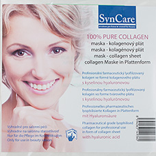 100% Pure Collagen maska s kyselinou hyalurónovou - kolagénový plát - 1 ks