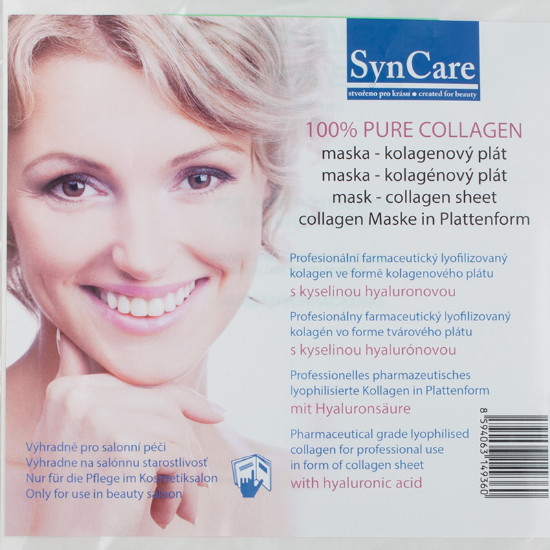 SynCare - 100% Pure Collagen maska s kyselinou hyalurónovou - kolagénový plát